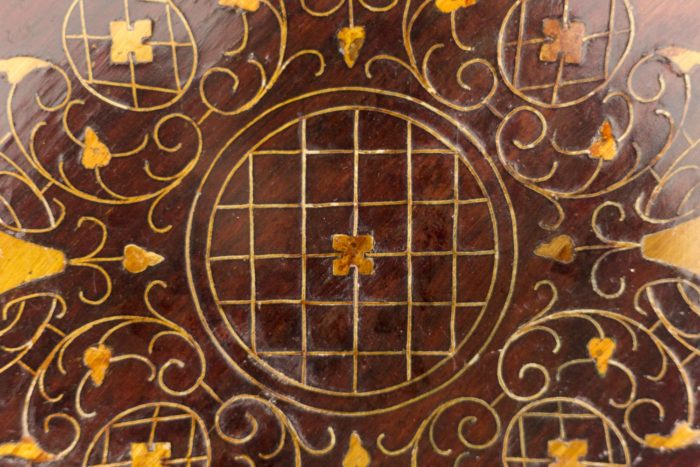 end tables mahogany gilt brass scrolls