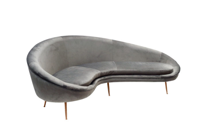 sofa bean grey velvet main
