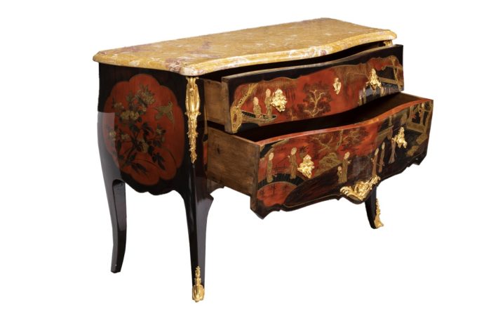 louis xv style drawer commode chinese lacquer