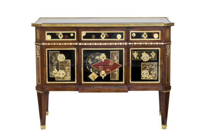 louis xvi style commode lacquer decor