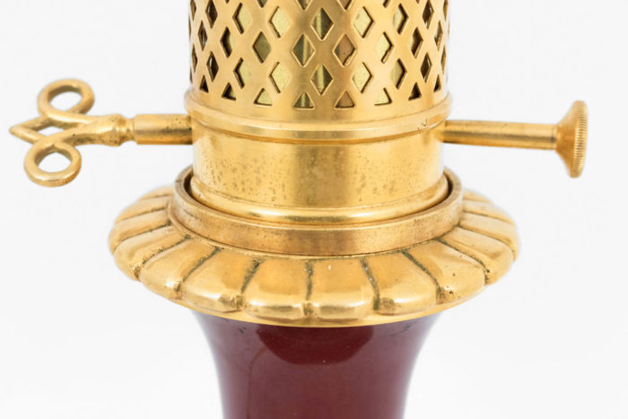 sang-de-boeuf porcelain lamps gilt bronze mount