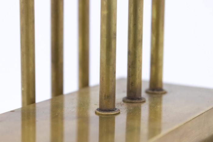bauhaus lamp gilt brass shaft detail