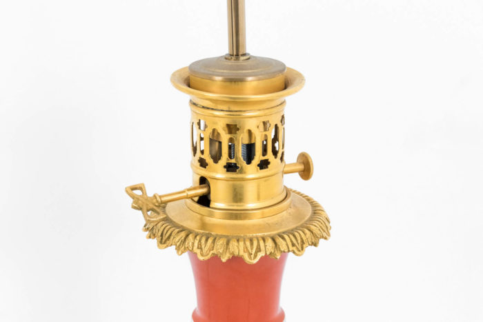 orange paris porcelain lamps gilt bronze mount