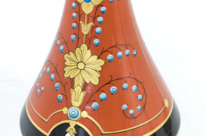 orange paris porcelain lamps flowers decor