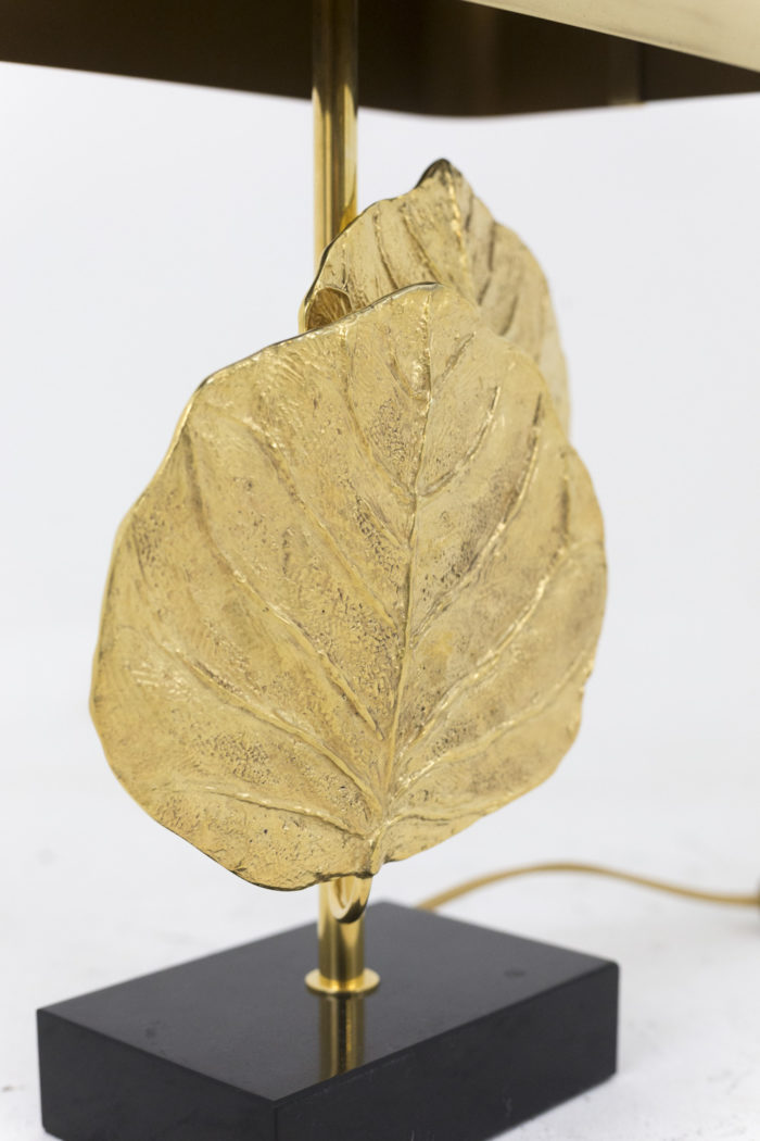 maison charles guadeloupe lamp gilt bronze leaves