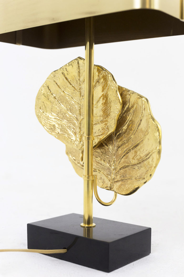 maison charles guadeloupe lamp gilt bronze leaves