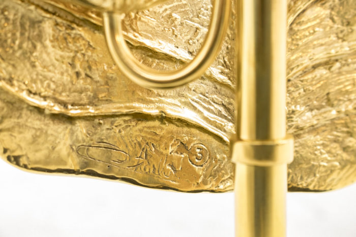 maison charles lampe guadeloupe bronze doré signature