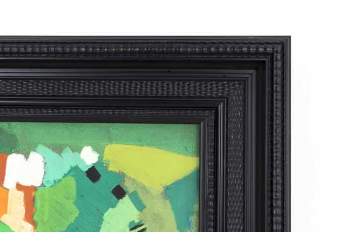 marcel mulot gouache abstract black wood frame