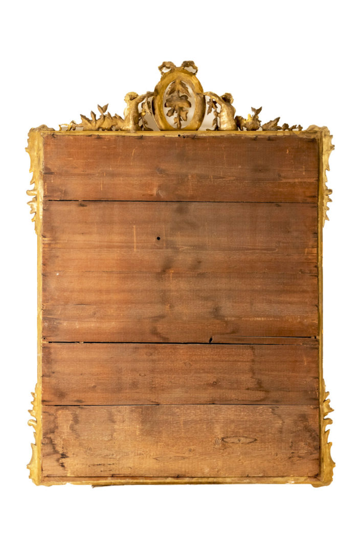 miroir à parecloses bois doré napoleon iii dos