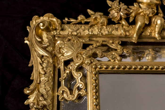 glazing beads mirror carved gilt wood napoleon iii