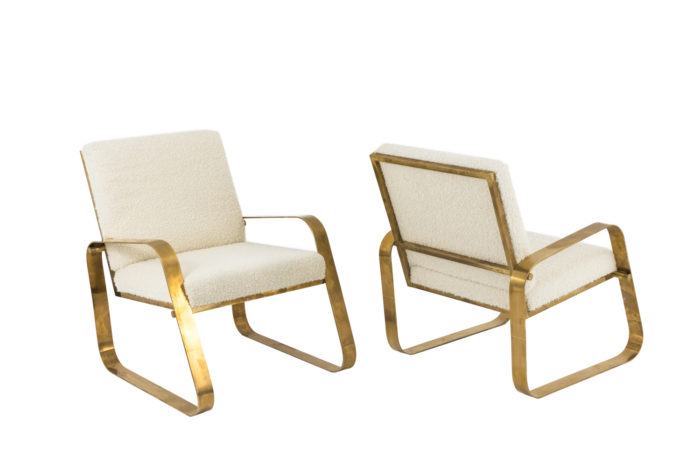 modern easy chairs gilt brass curls