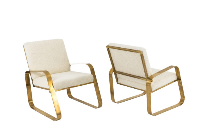 modern easy chairs gilt brass curls