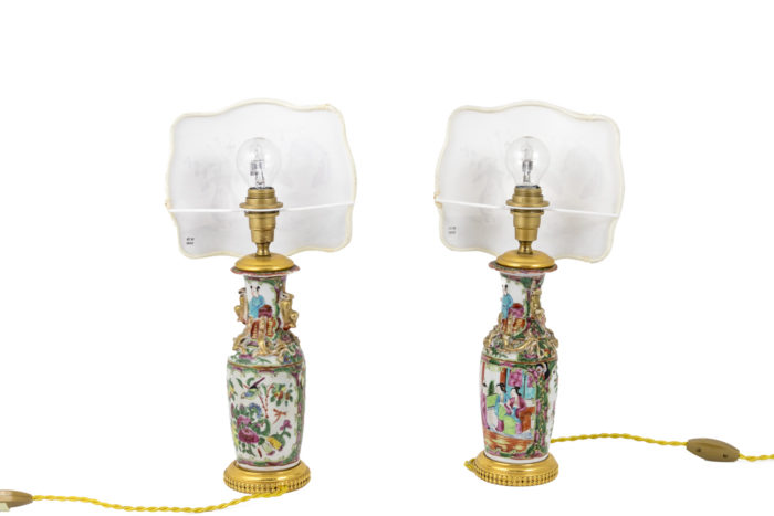 canton porcelain lamps screens dos