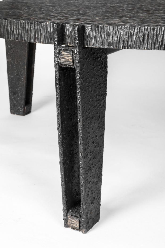 coffee table black metal leg