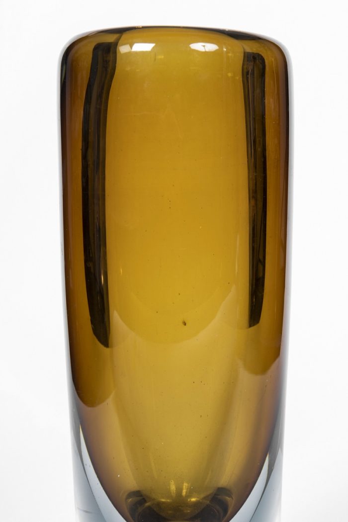 vicke lindstrand vase verre coloré bronze