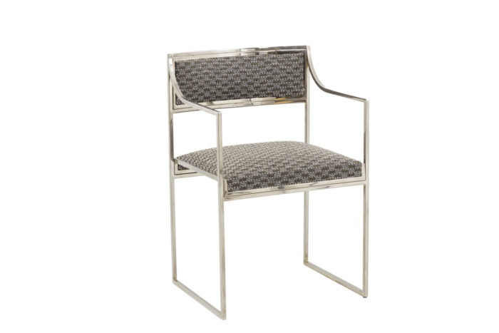 willy rizzo fauteuils métal chromé angle