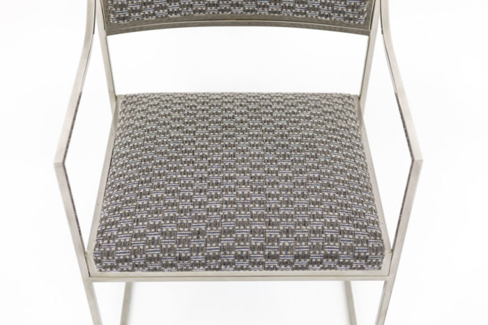 willy rizzo fauteuils métal chromé assise