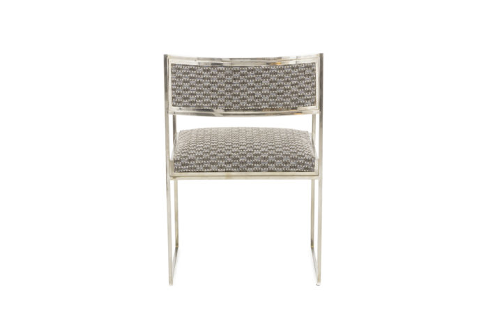 willy rizzo fauteuils métal chromé dos