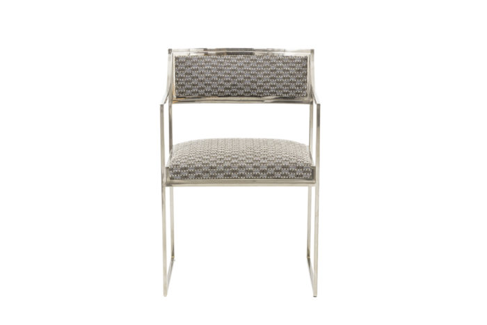 willy rizzo fauteuils métal chromé face