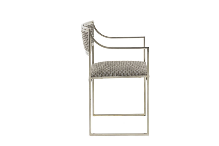 willy rizzo fauteuils métal chromé side