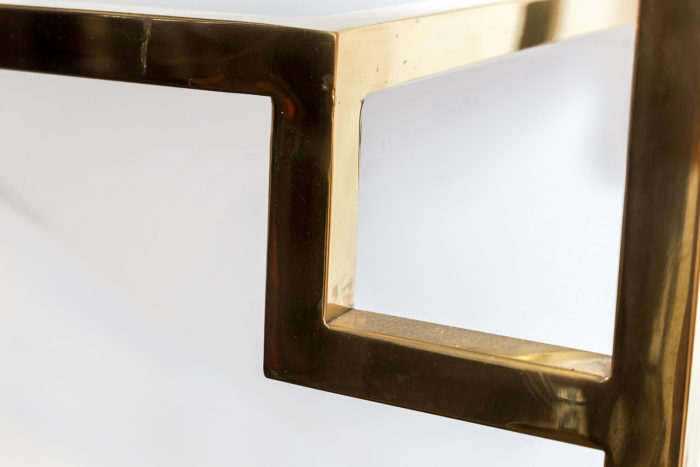 gilt brass shelf straight angle tray