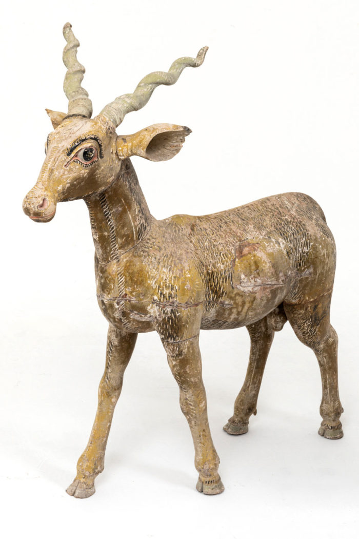 antelope blackbuck sculpted wood angle