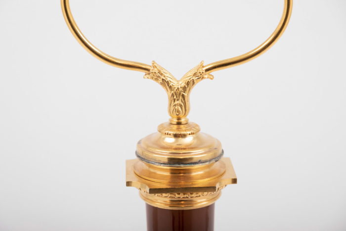 lampe porcelaine monture bronze doré