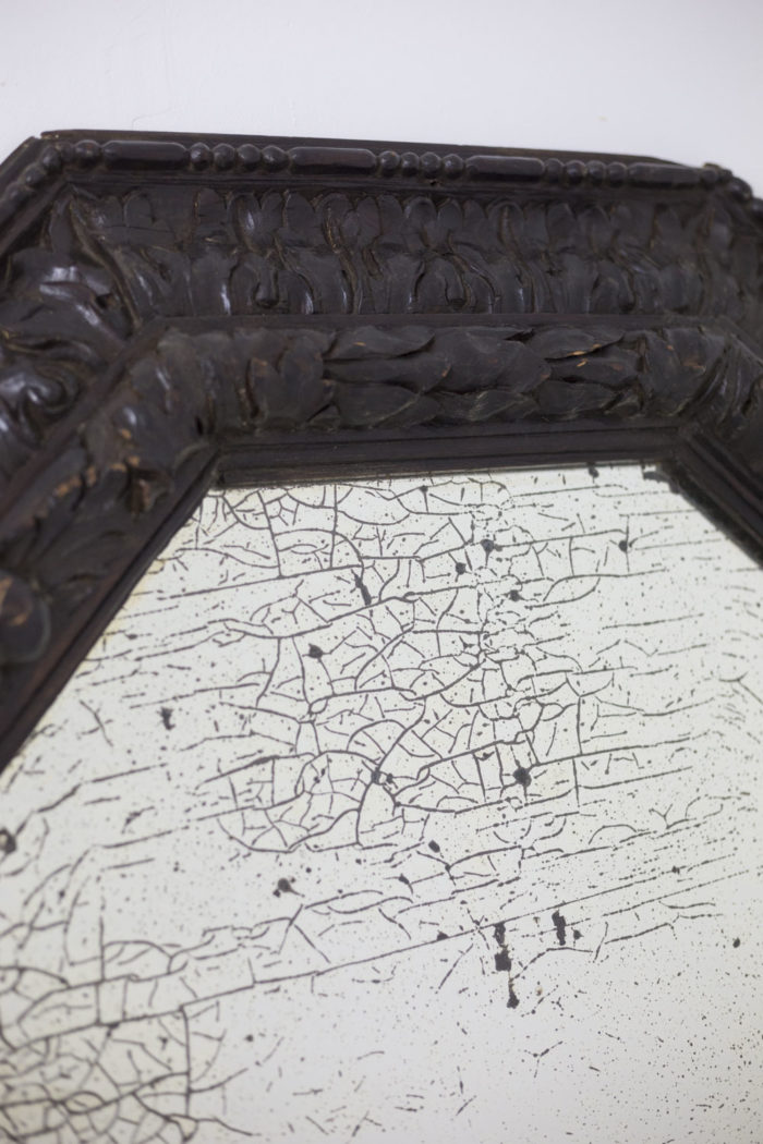 octagonal mirror wood oxidized mirror