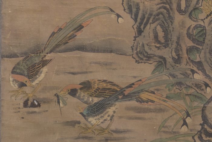 panels chinese decor pheasant insect