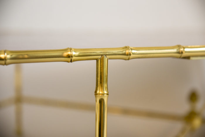 coffee table gilt brass bamboo legs 2