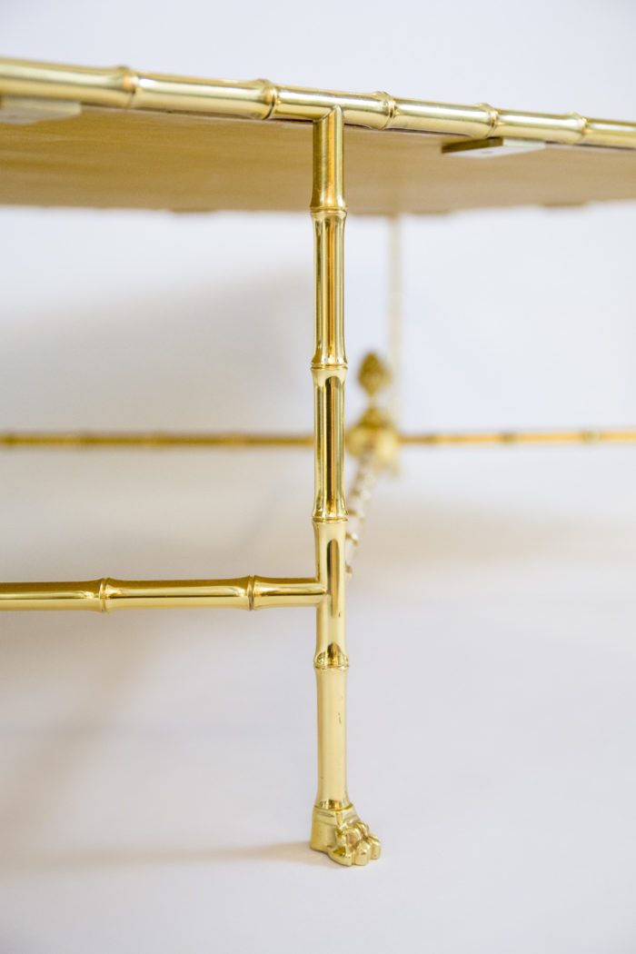 coffee table gilt brass bamboo legs