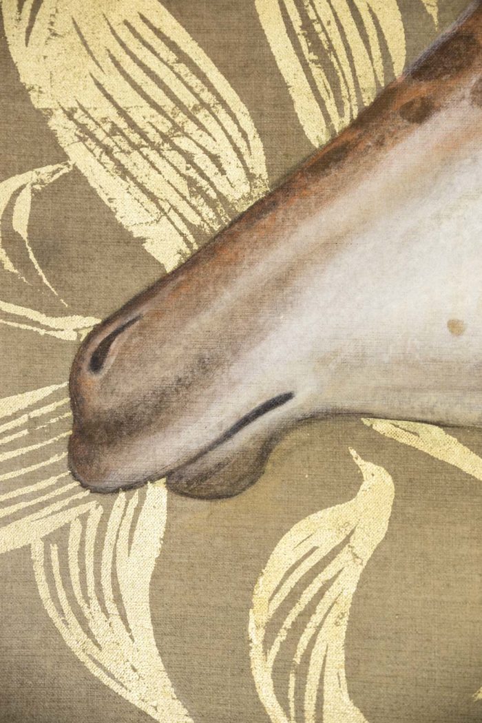 toile peinte girafe museau