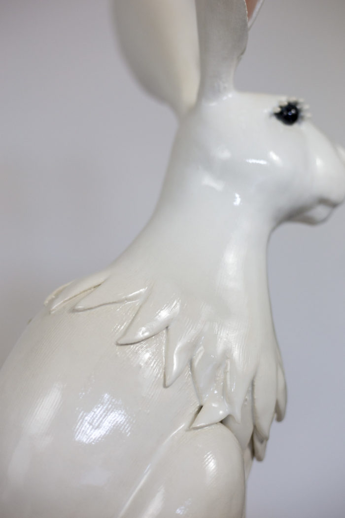 valérie courtet sculpture lapin blanc
