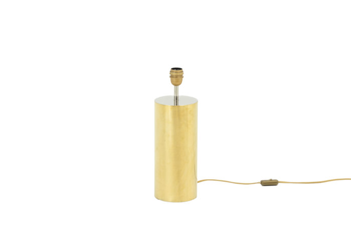 cylindrical lamps gilt and chromed metal