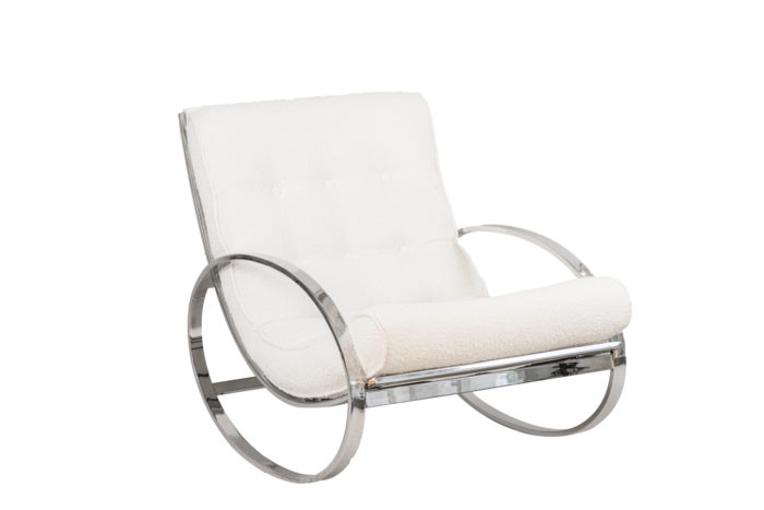 renato zevi rocking chairs ellipse chromed metal angle