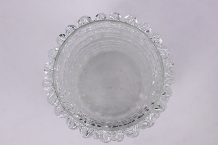 toso murano vase transparent glass interior