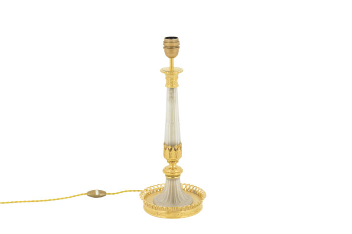 directoire style lamp candleholder glass gilt bronze