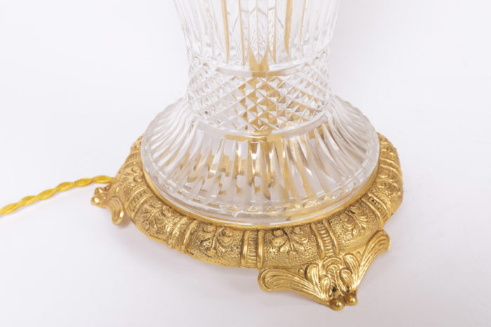 lampe cristal bronze doré base