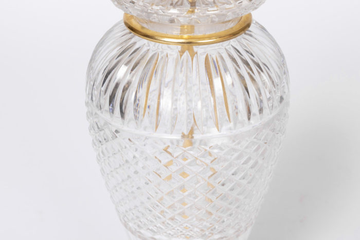 lampe cristal taillé diamant canaux