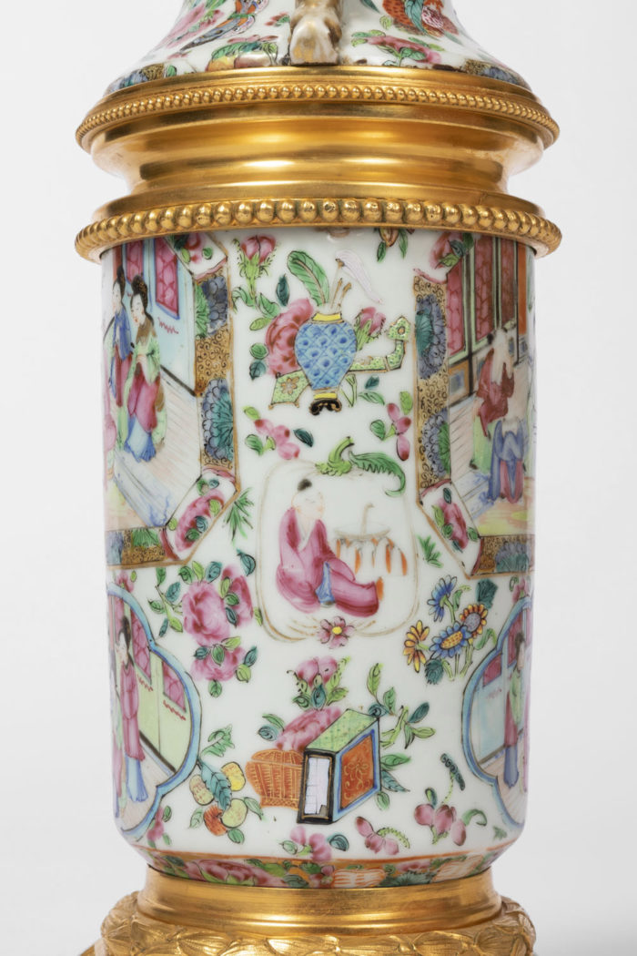 lamp canton porcelain detail
