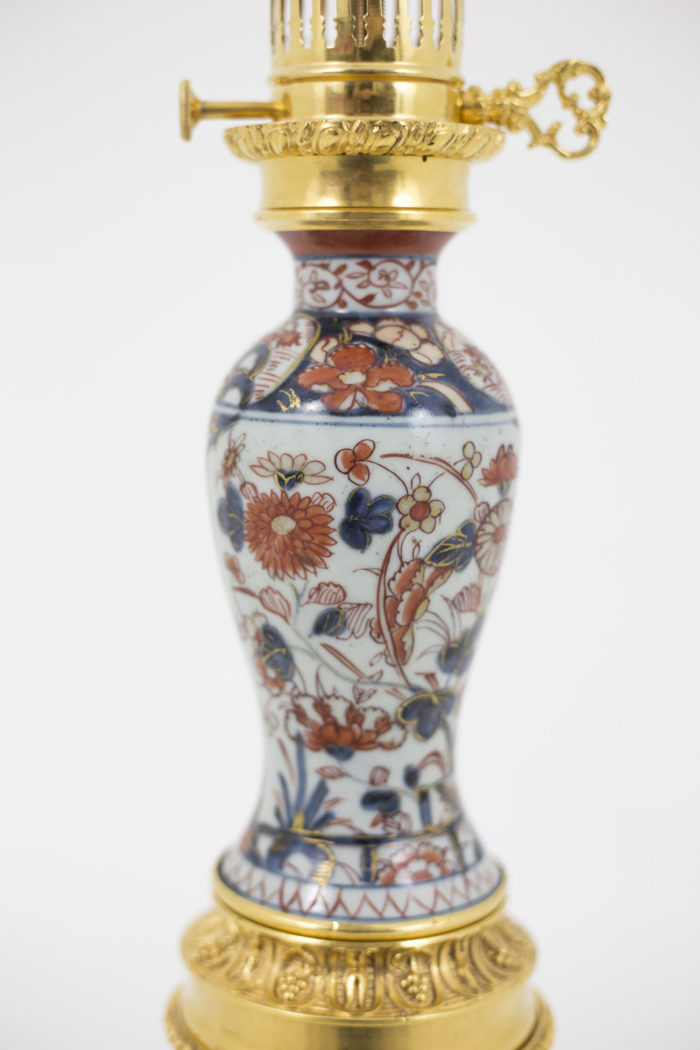 lampe porcelaine imari balustre décor