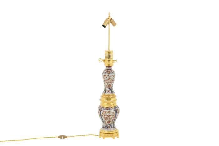 lampe porcelaine imari bronze doré (2)