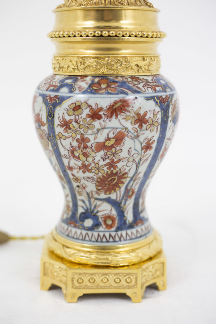 lampe porcelaine imari décor fleurs