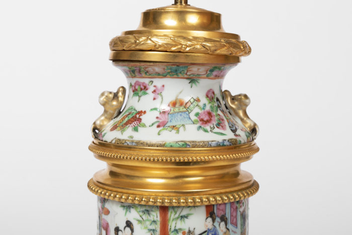 lamp canton porcelain gilt bronze mount