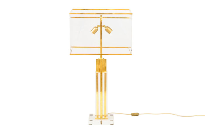 lamp romeo rega lucite gilt brass