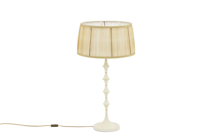 lamp white resin gilt brass 1970's