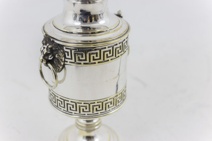 lamps silvered metal greek friezes