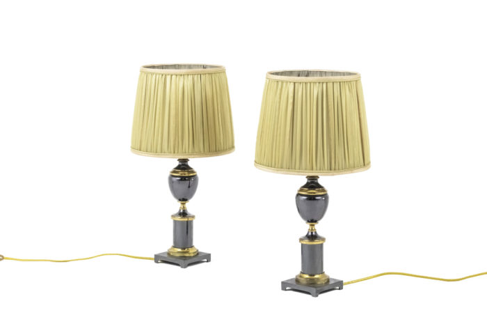 lamps gilt and metallic grey bronze