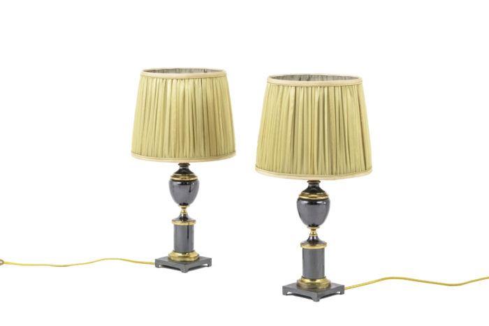 lamps gilt and metallic grey bronze