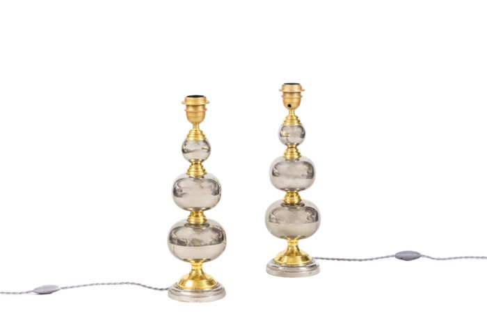 rosary lamps chromed gilt metal